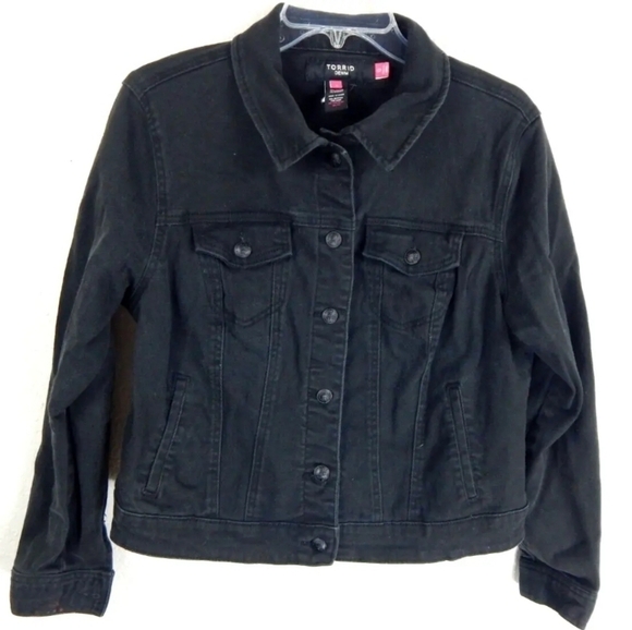 Torrid Washed Black Denim Jacket - Picture 1 of 3